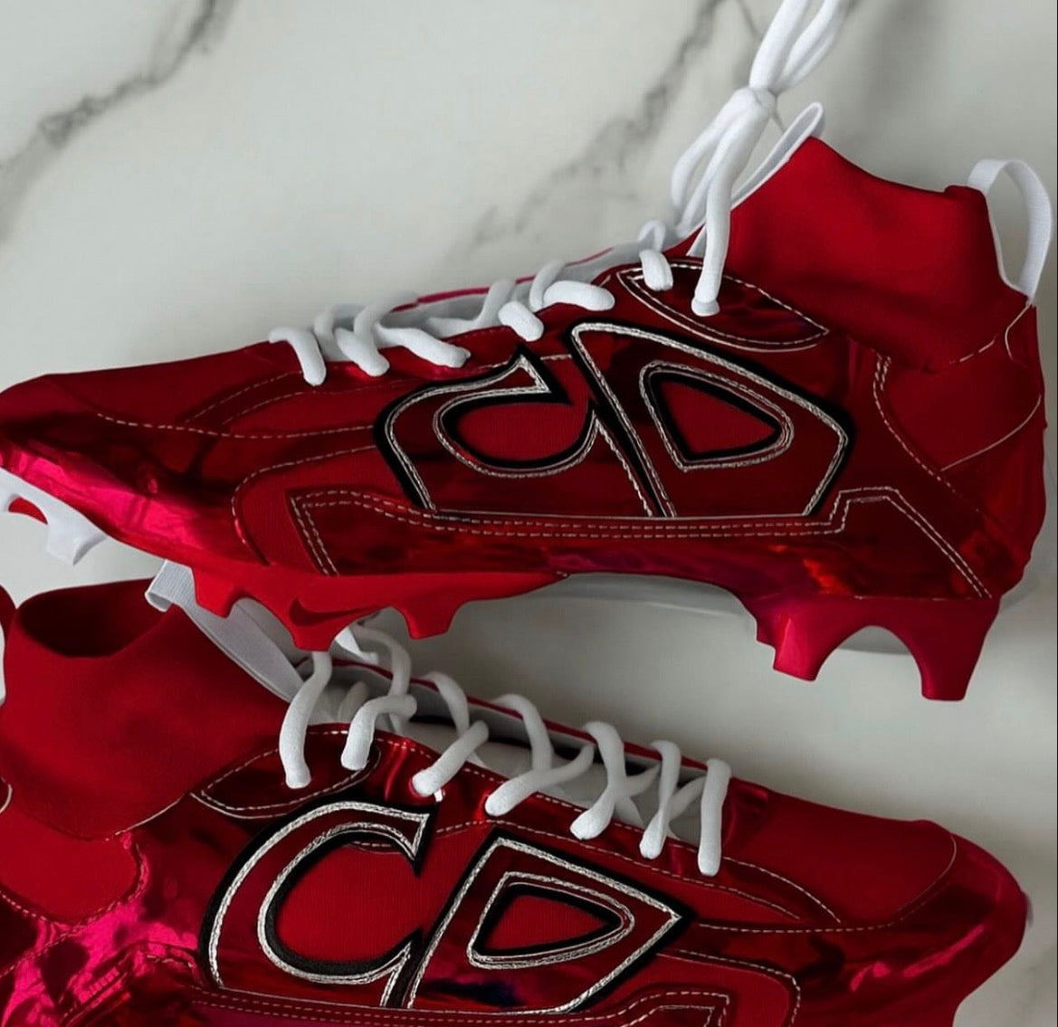 AA RED COSTOM DIOR CLEATS